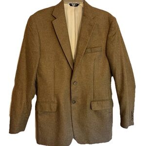 Jos. A. Bank Signature Silk Blazer Sport Coat Jacket 40 Long Brown Tailored Fit